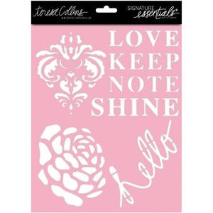 Scrapbooking  Teresa Collins Signature Essentials Shine Stencil Paper Collections 12x12