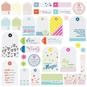 Scrapbooking  The Mix No. 1 Acetate Die-Cuts 32/Pkg Tags Paper Collections 12x12