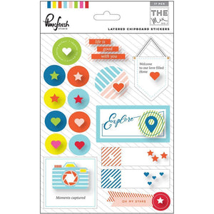 Scrapbooking  The Mix No. 1 Layered Chipboard Stickers 5"X7" Paper Collections 12x12