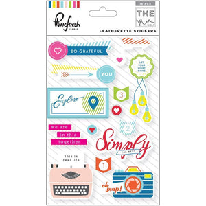 Scrapbooking  The Mix No. 1 Leatherette Stickers 4"X6" Paper Collections 12x12
