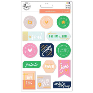 Scrapbooking  The Mix No. 2 Epoxy Stickers 4"X6" Paper Collections 12x12