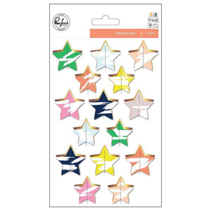 Scrapbooking  The Mix No. 2 Gold Foiled Die-Cuts 15/Pkg Stars Paper Collections 12x12