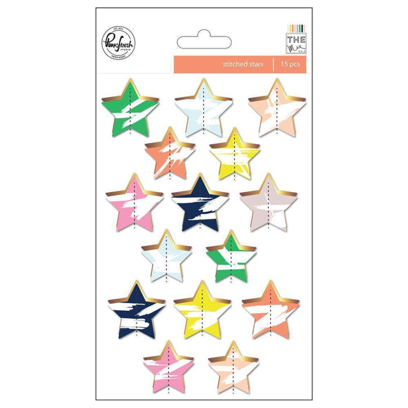 Scrapbooking  The Mix No. 2 Gold Foiled Die-Cuts 15/Pkg Stars Paper Collections 12x12