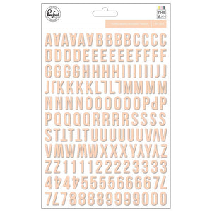 Scrapbooking  The Mix No. 2 Puffy Alphabet Stickers 5"X7" - Peach Paper Collections 12x12