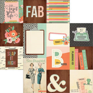 Scrapbooking  The Reset Girl 4x6 & 4x4 Vertical Journalling Card Elements Paper 12x12 Paper Collections 12x12