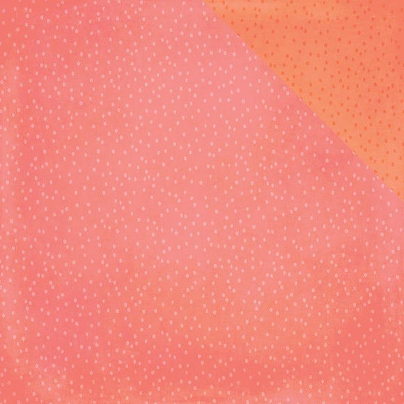 Scrapbooking  The Reset Girl Pink Speckle/Coral Speckle Paper 12x12 Paper Collections 12x12