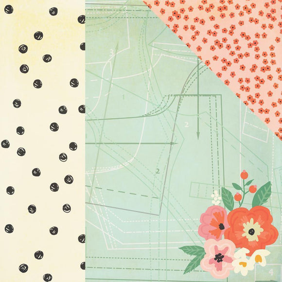 Scrapbooking  The Reset Girl You Got This Paper with gold foil 12x12 Paper Collections 12x12