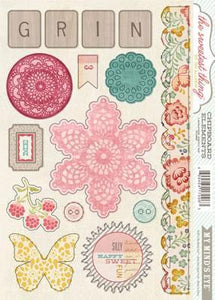 Scrapbooking  The Sweetest Thing Lavender About Me Chipboard Elements Paper Collections 12x12