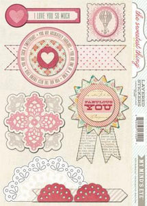 Scrapbooking  The Sweetest Thing Lavender Fabulous Layered Stickers Paper Collections 12x12