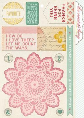 Scrapbooking  The Sweetest Thing Lavender Reasons Why Stickers Paper Collections 12x12