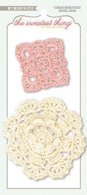 Scrapbooking  The Sweetest Thing Tangerine Sunshine Crocheted Doilies Paper Collections 12x12