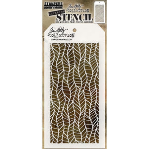 Scrapbooking  Tim Holtz Layered Stencil 4.125"X8.5" Feather Paper Collections 12x12