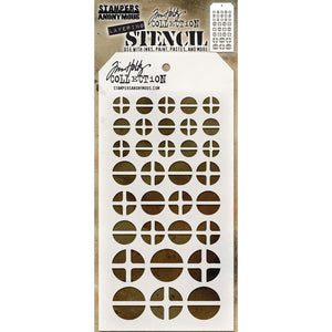 Scrapbooking  Tim Holtz Layered Stencil 4.125"X8.5" Screwed Paper Collections 12x12