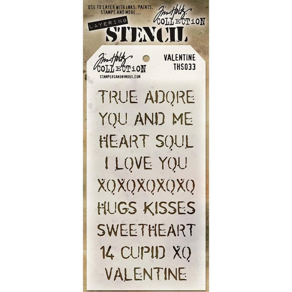 Scrapbooking  Tim Holtz Valentine Layering Stencil Paper Collections 12x12