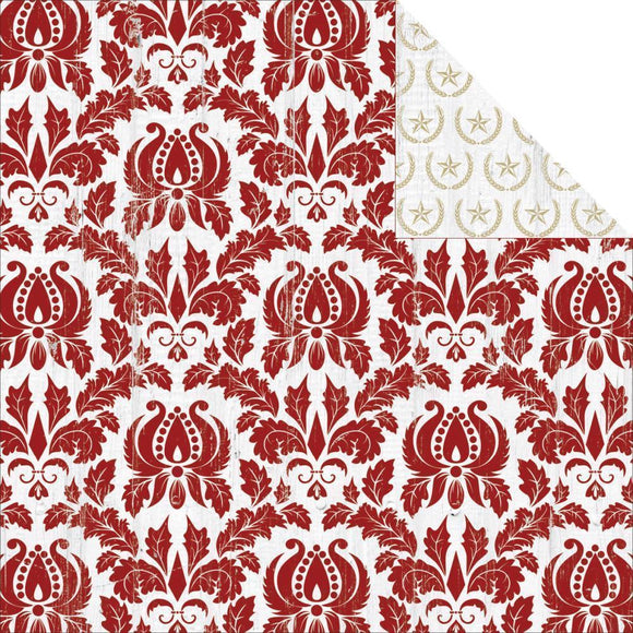 Scrapbooking  Tinsel and Co Damask Paper 12x12 Paper Collections 12x12