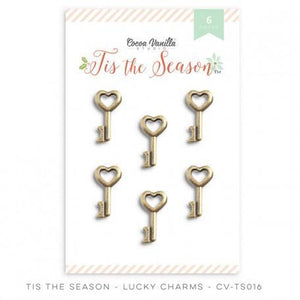 Scrapbooking  Tis The Season Key Charm Pack 6pc Paper Collections 12x12