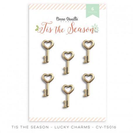Scrapbooking  Tis The Season Key Charm Pack 6pc Paper Collections 12x12