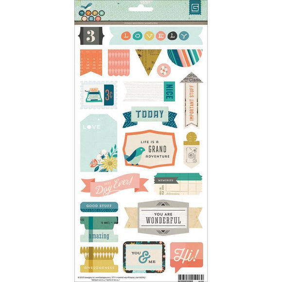 Scrapbooking  Typeset Cardstock Title Stickers 5