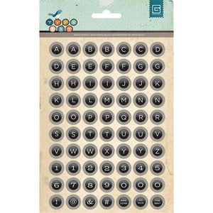 Scrapbooking  Typeset Epoxy Stickers Alpha Paper Collections 12x12