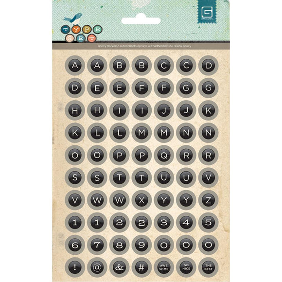 Scrapbooking  Typeset Epoxy Stickers Alpha Paper Collections 12x12