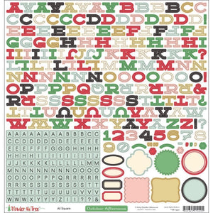 Scrapbooking  Under The Tree Cardstock Stickers 12"X12" Alpha Paper Collections 12x12