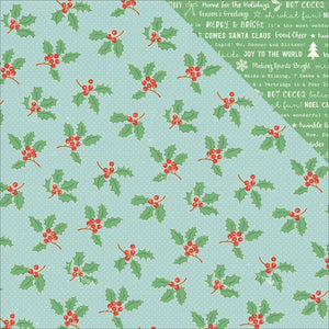 Scrapbooking  Under The Tree Mistletoe Kissing Paper 12x12 Paper Collections 12x12