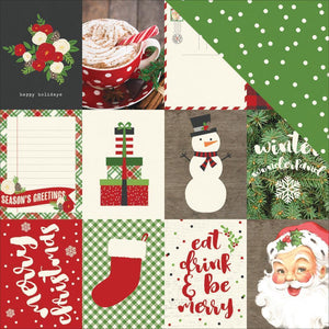 Scrapbooking  Very Merry Double-Sided Cardstock 12"X12" - 3x4 Journalling Elements Paper Collections 12x12