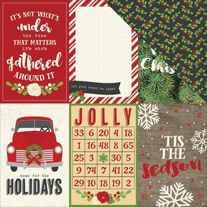 Scrapbooking  Very Merry Double-Sided Cardstock 12"X12" - 4x6 Vertical Journalling Elements Paper Collections 12x12