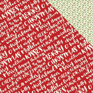 Scrapbooking  Very Merry Double-Sided Cardstock 12"X12" - Happy Holidays Paper Collections 12x12