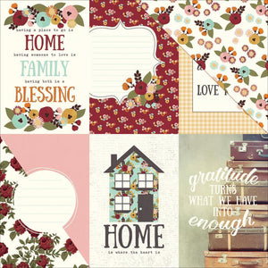 Scrapbooking  Vintage Blessings Double-Sided Cardstock 12"X12" - 4x6 Vertical Journalling Elements Paper Collections 12x12