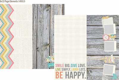 Scrapbooking  Vintage Bliss 6x12 Page Elements Paper Collections 12x12