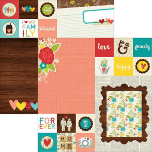 Scrapbooking  We Are Family 2x2 & 6x8 Journalling Card Elements 12x12 Paper Collections 12x12
