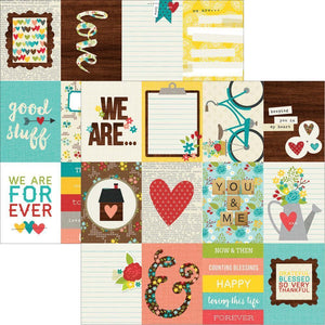 Scrapbooking  We Are Family 3x4 Journalling Card Elements Paper 12x12 Paper Collections 12x12