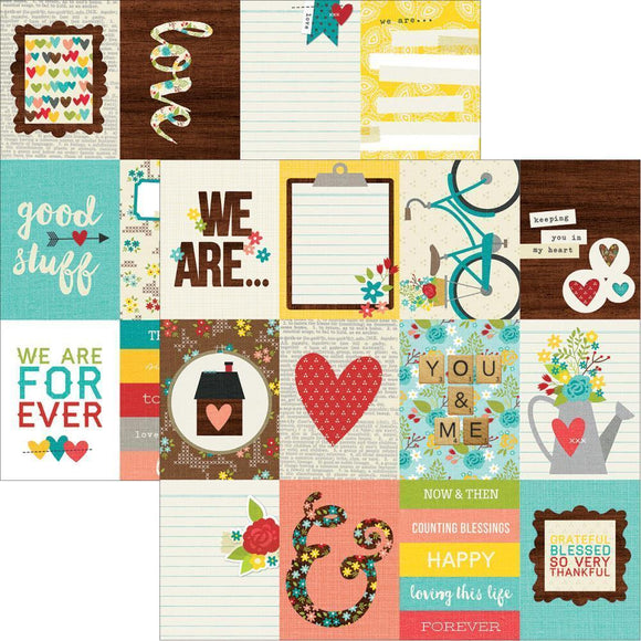 Scrapbooking  We Are Family 3x4 Journalling Card Elements Paper 12x12 Paper Collections 12x12