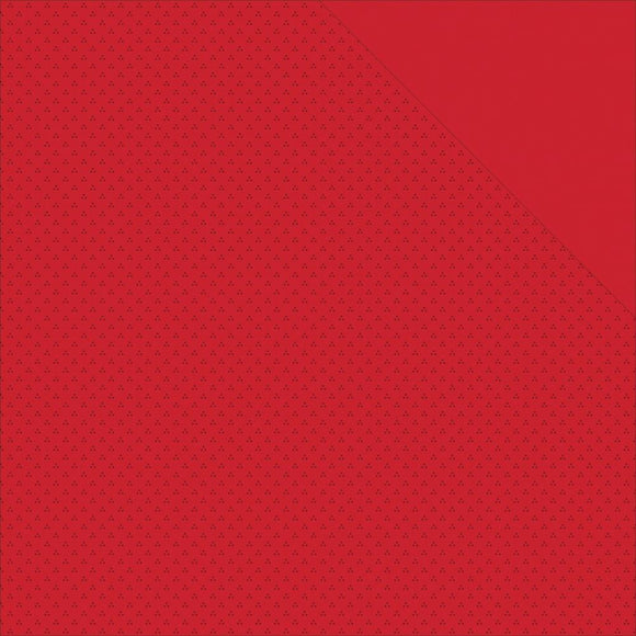 Scrapbooking  We Are Family Red Calico/Linen Paper 12x12 Paper Collections 12x12