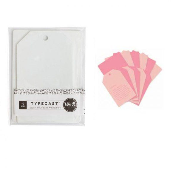 Scrapbooking  We R Memory Keepers Typecast Cards - Pink Paper Collections 12x12