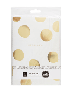 Scrapbooking  We R Memory Keepers Typecast Gold Notebooks 2pk Paper Collections 12x12
