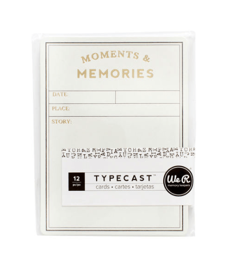 Scrapbooking  We R Memory Keepers Typecast Grid Cards Paper Collections 12x12