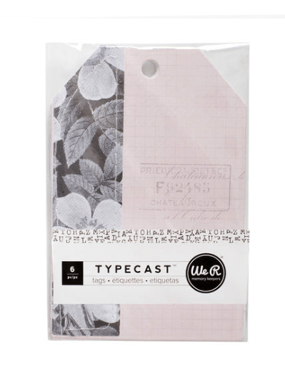 Scrapbooking  We R Memory Keepers Typecast Tags - Stitched Paper Collections 12x12