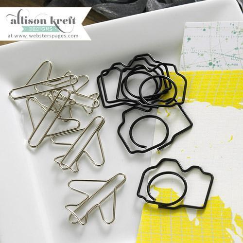 Scrapbooking  Websters  Paperclips Dual - Plane and Camera Paper Collections 12x12