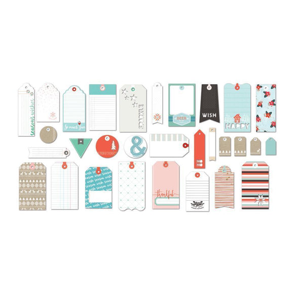 Scrapbooking  Wish Season Decorative Tag Pack Paper Collections 12x12