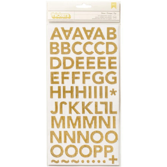 Scrapbooking  Wonder Gold Charm Corrugated Thickers Paper Collections 12x12