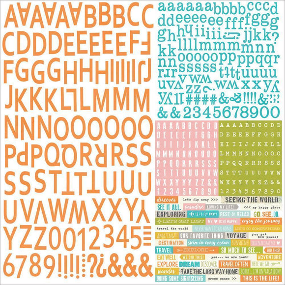 Scrapbooking  You Are Here Expression Stickers 12x12 Paper Collections 12x12