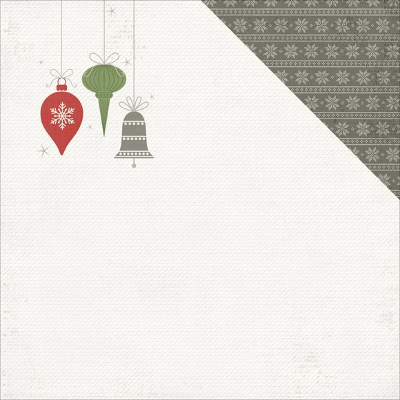 Scrapbooking  Yuletide Jingle Bells Paper 12x12 Paper Collections 12x12