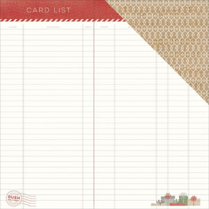 Scrapbooking  Yuletide Maken A List Paper 12x12 Paper Collections 12x12