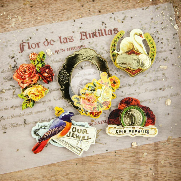 Scrapbooking  Cigar Box 3D Stickers Prima Marketing