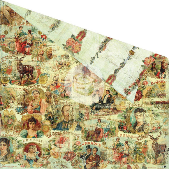 Scrapbooking  Cigar Box Panatela Paper 12x12 Prima Marketing