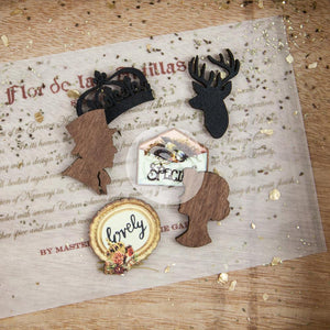 Scrapbooking  Cigar Box Wood Icons Prima Marketing