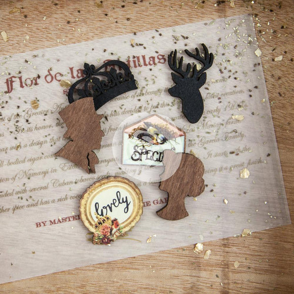 Scrapbooking  Cigar Box Wood Icons Prima Marketing
