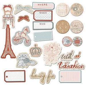 Scrapbooking  En Francais Chipboard Pieces 24pk Prima Marketing